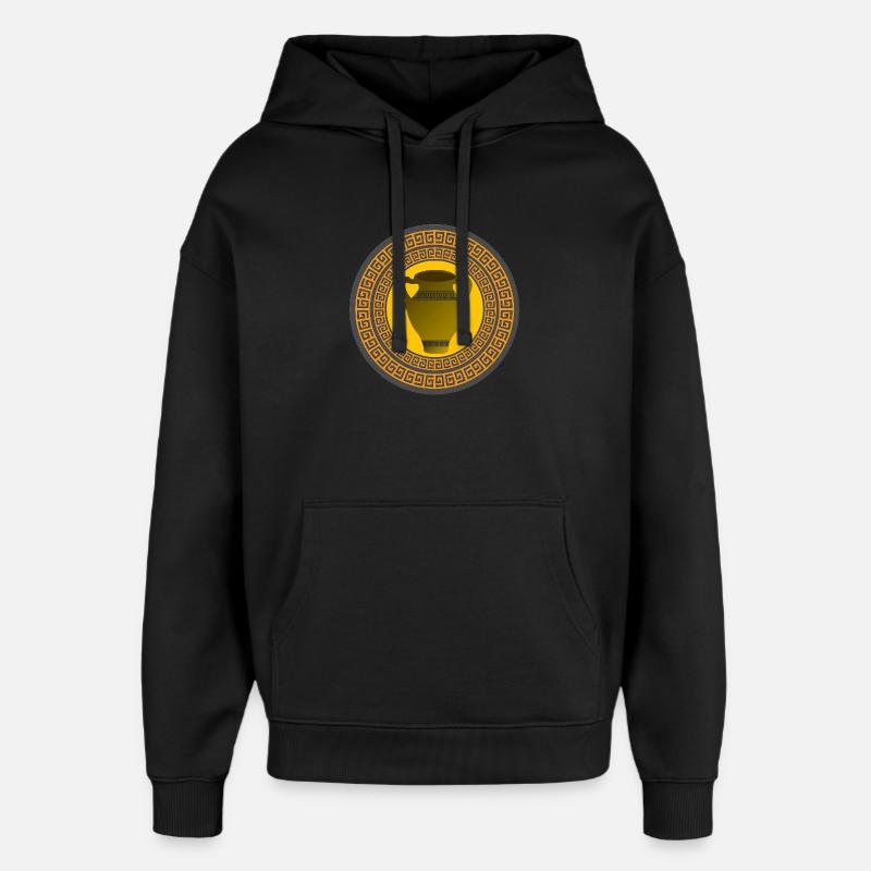 griechisches muster, antike vase griechisch - Oversized Unisex Hoodie von Stanley/Stella - Schwarz