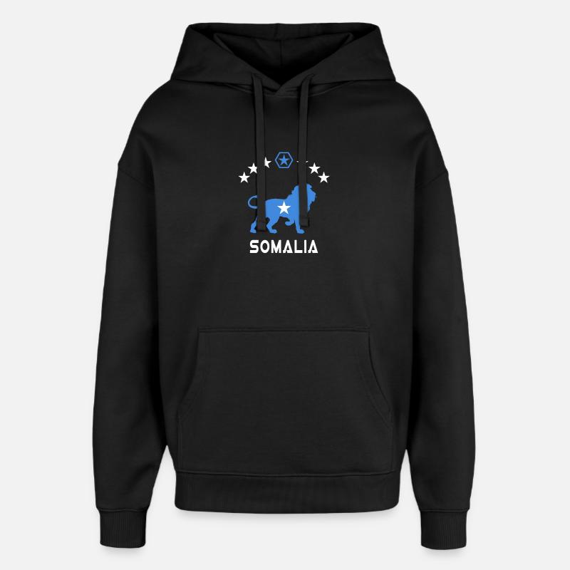 Somalia Löwen Design - Oversized Unisex Hoodie von Stanley/Stella - Schwarz