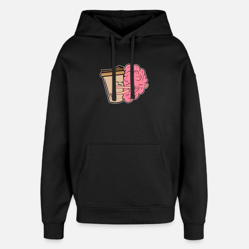 Kaffee Trinken Kaffeeliebhaber Kaffeetrinker - Oversized Unisex Hoodie von Stanley/Stella - Schwarz