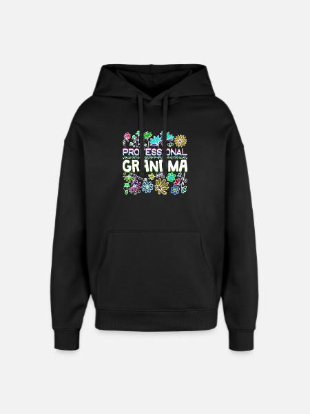 Großmama Spruch Großmutter Oma Ruhestand - Oversized Unisex Hoodie von Stanley/Stella - Schwarz