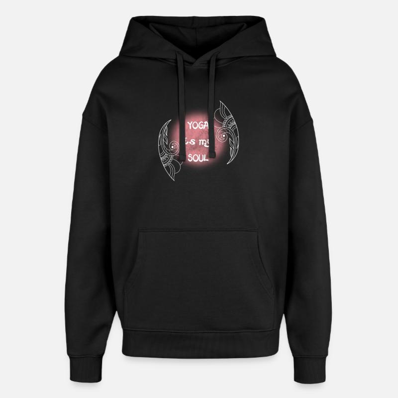 Le yoga est mon cercle d’âme - Sweat à capuche unisexe Stanley/Stella Oversized - noir
