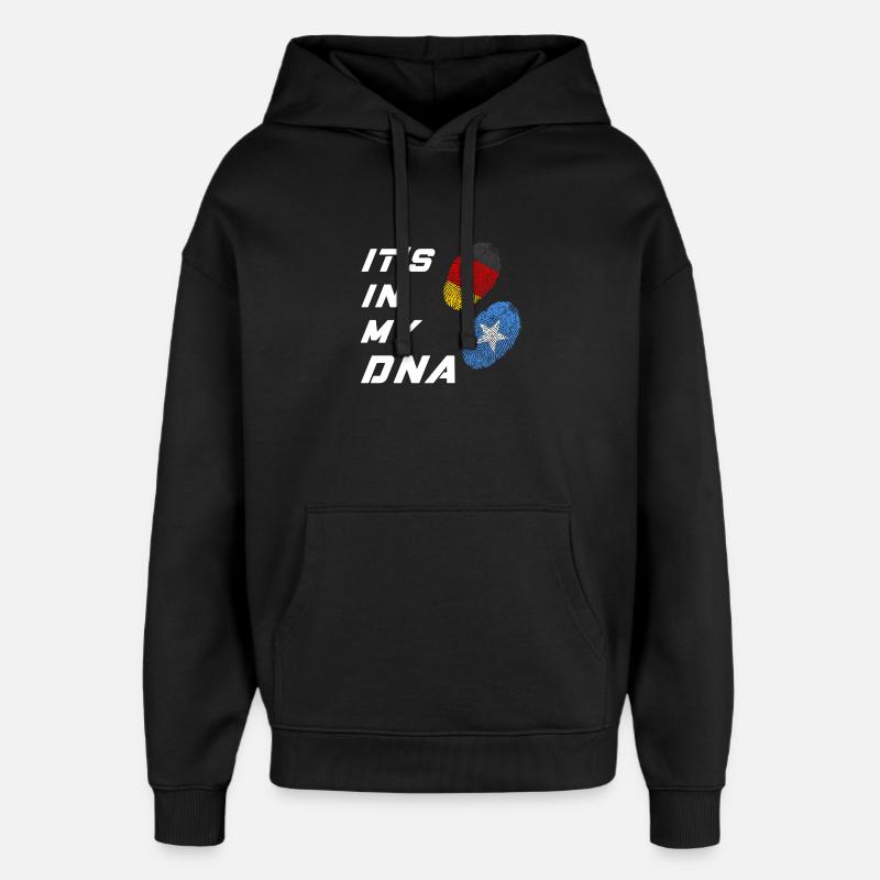 Dans mon ADN Allemagne / Somalie - Sweat à capuche unisexe Stanley/Stella Oversized - noir