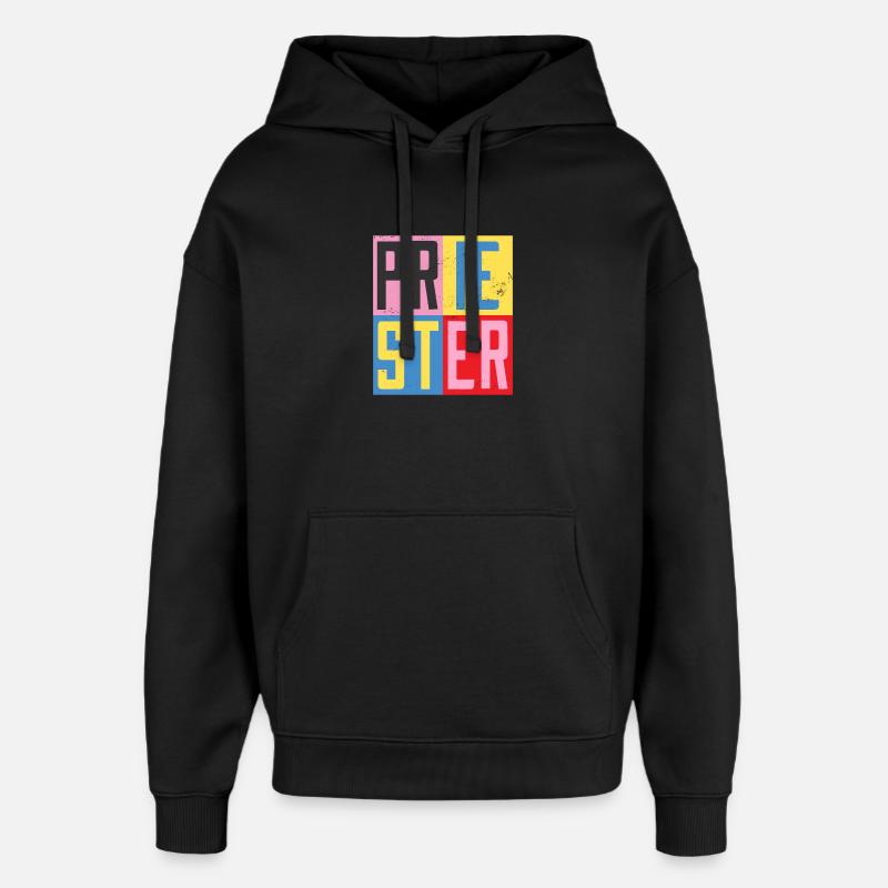 Priester Design - Oversized Unisex Hoodie von Stanley/Stella - Schwarz