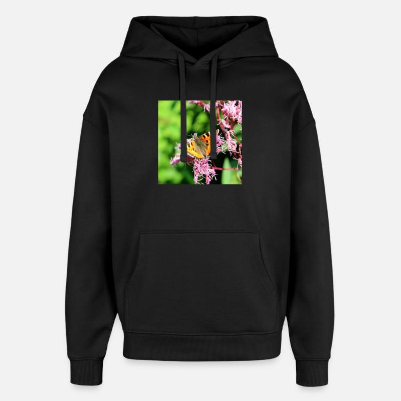 Schmetterlinge - Oversized Unisex Hoodie von Stanley/Stella - Schwarz