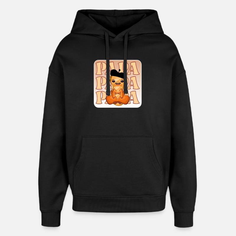 Poules Poulets Papa - Sweat à capuche unisexe Stanley/Stella Oversized - noir