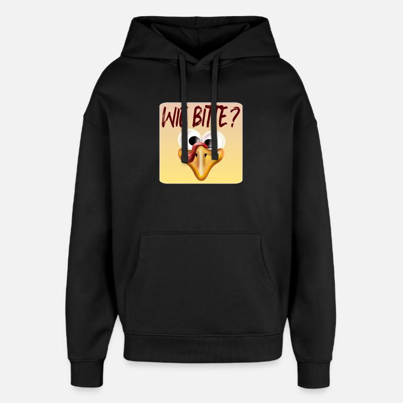 Wie bitte - Hühnerstall Hühner - Oversized Unisex Hoodie von Stanley/Stella - Schwarz