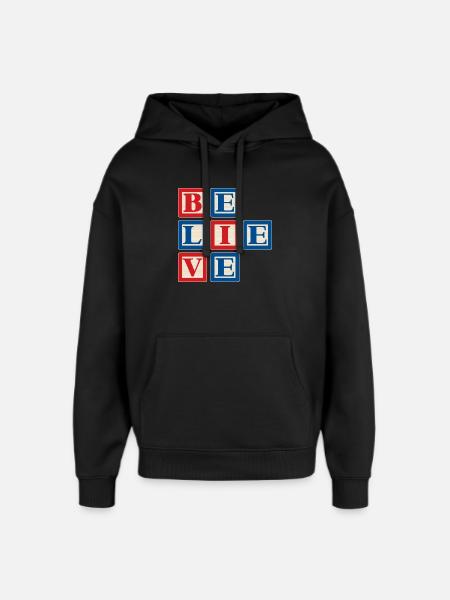 Believe 2 - Oversized Unisex Hoodie by Stanley/Stella - black