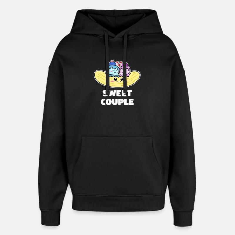 Süß Lecker Nachspeise Süßigkeiten Statement - Oversized Unisex Hoodie von Stanley/Stella - Schwarz