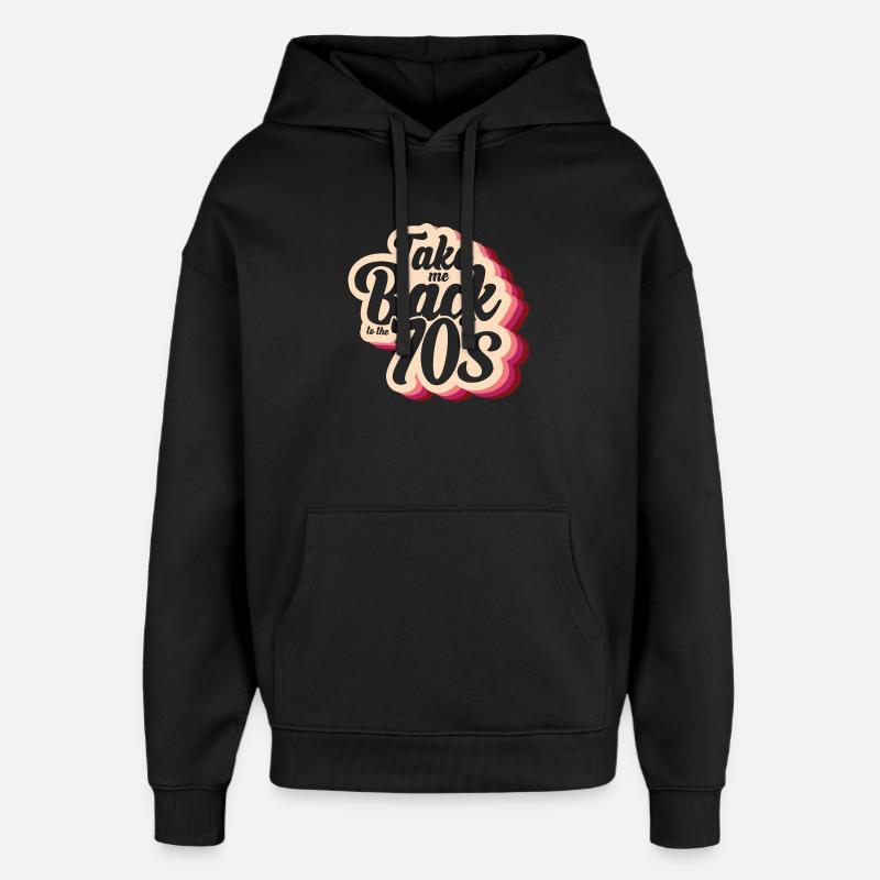 Ramenez-moi dans les années 70 - Sweat à capuche unisexe Stanley/Stella Oversized - noir