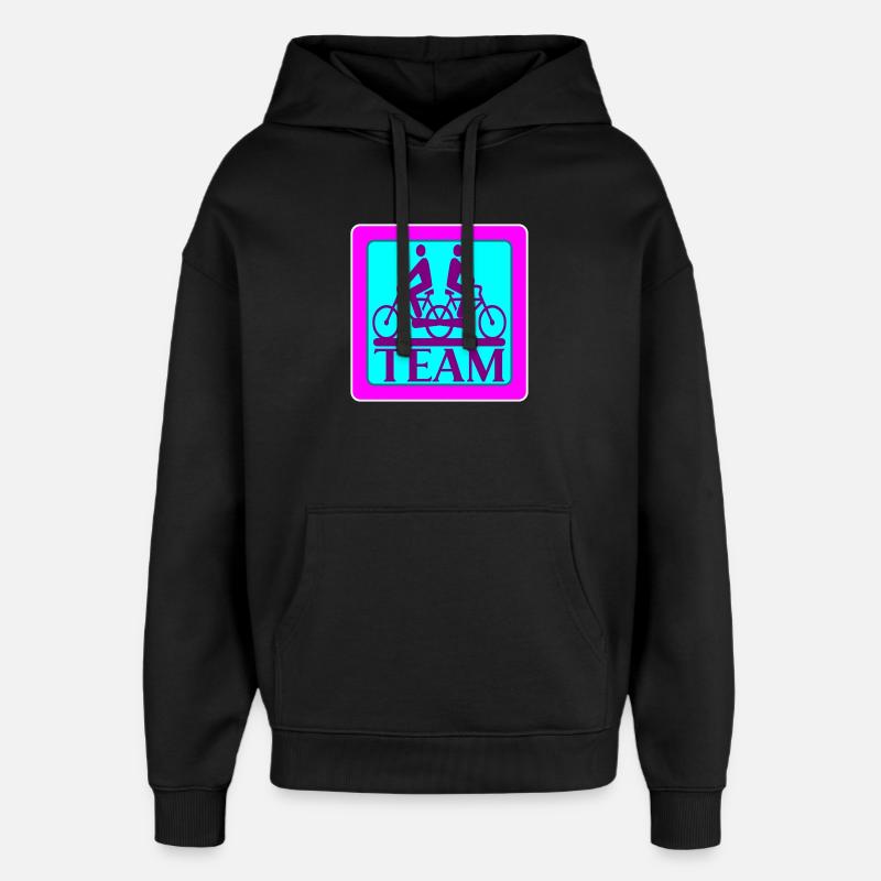 TEAM PROBLEMS - BIKE - Oversized Unisex Hoodie by Stanley/Stella - black