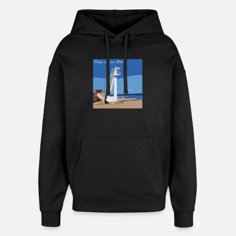 Plsya de La Mata - Sweat à capuche unisexe Stanley/Stella Oversized - noir