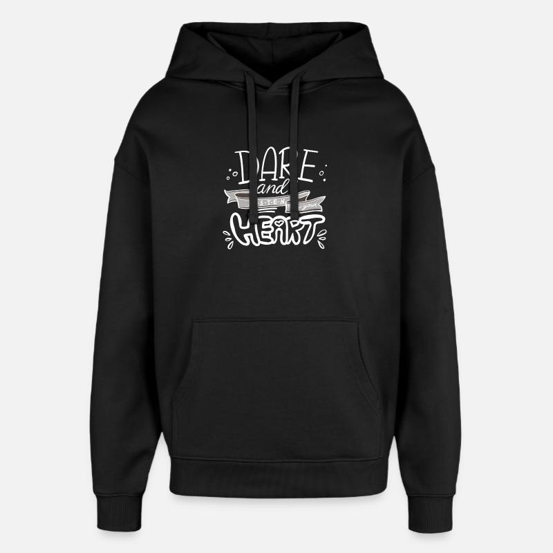 Message de motivation à la main - Sweat à capuche unisexe Stanley/Stella Oversized - noir