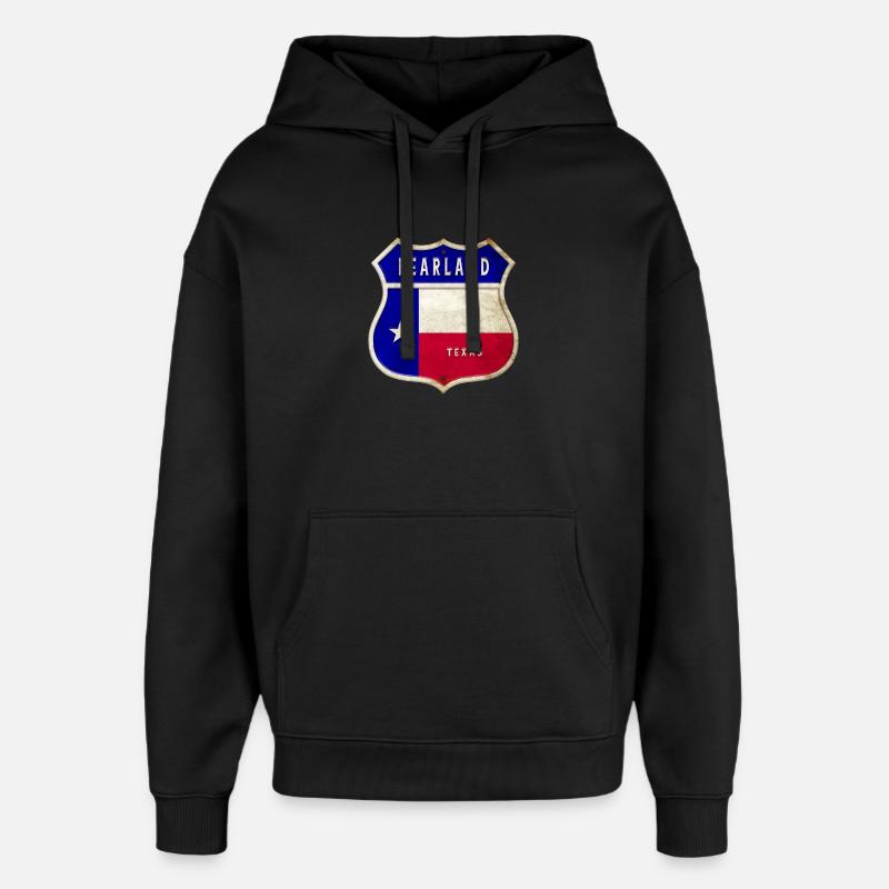 Design du drapeau Pearland Texas - Sweat à capuche unisexe Stanley/Stella Oversized - noir