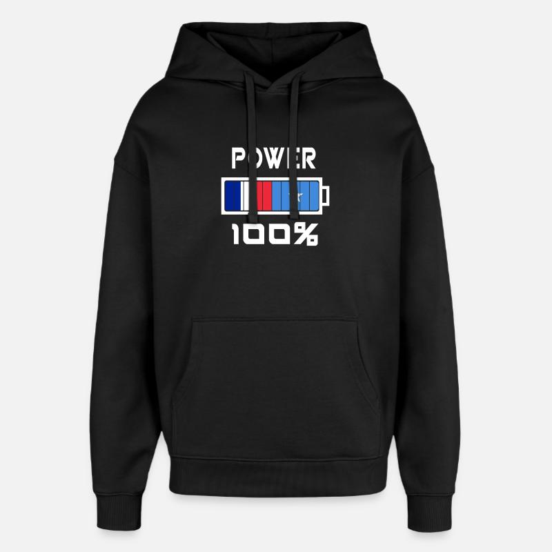 Somalia und Frankreich Power 100% - Oversized Unisex Hoodie von Stanley/Stella - Schwarz