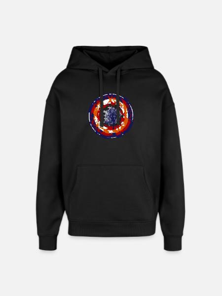 Cible folle - Sweat à capuche unisexe Stanley/Stella Oversized - noir
