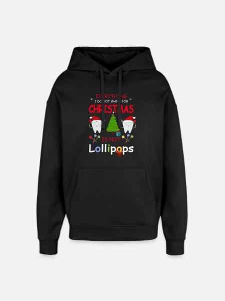 Teeth and sweets - Oversized Unisex Hoodie by Stanley/Stella - black