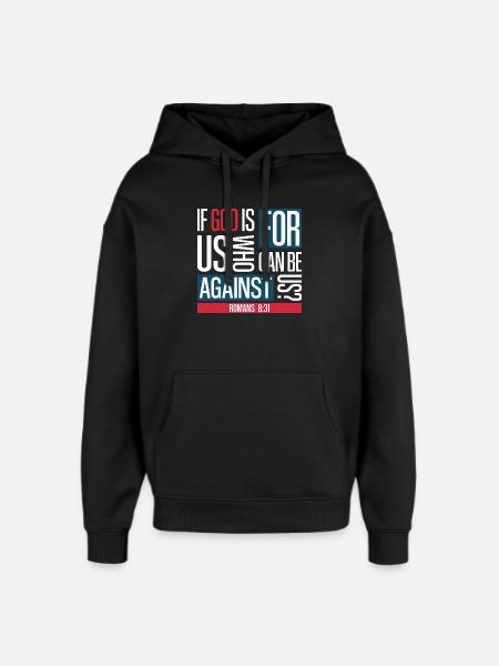 God for us (dark) - Oversized Unisex Hoodie by Stanley/Stella - black