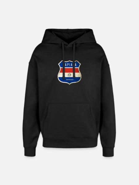 Escudo de Capiatá Paraguay Banderas - Sudadera con capucha unisex Stanley/Stella Oversized - negro