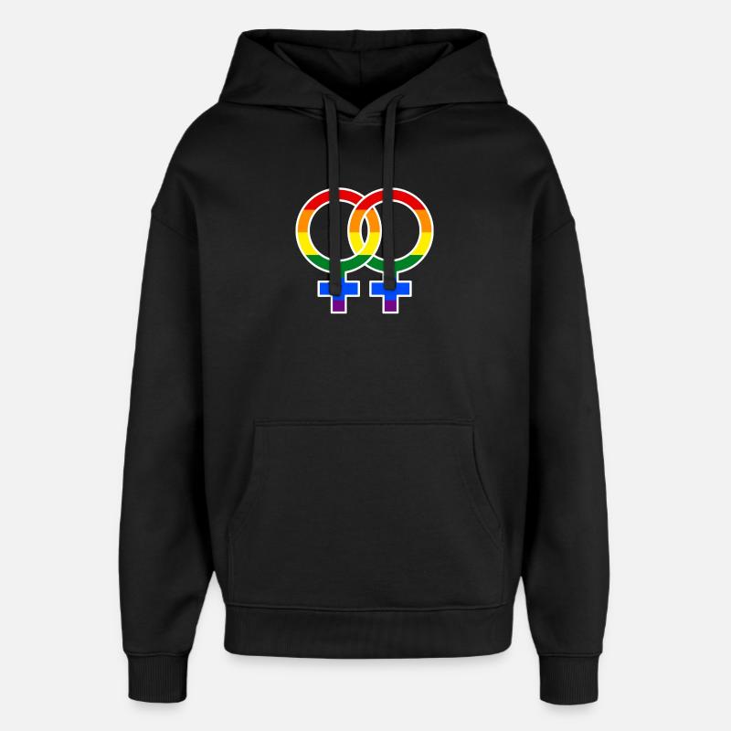 Mariage homosexuel Égalité LGBT - Sweat à capuche unisexe Stanley/Stella Oversized - noir