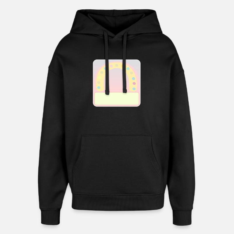 Namensschild Bogen - Oversized Unisex Hoodie von Stanley/Stella - Schwarz