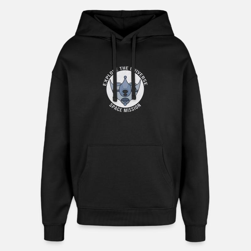 Mission spatiale Explorer l’univers - Sweat à capuche unisexe Stanley/Stella Oversized - noir