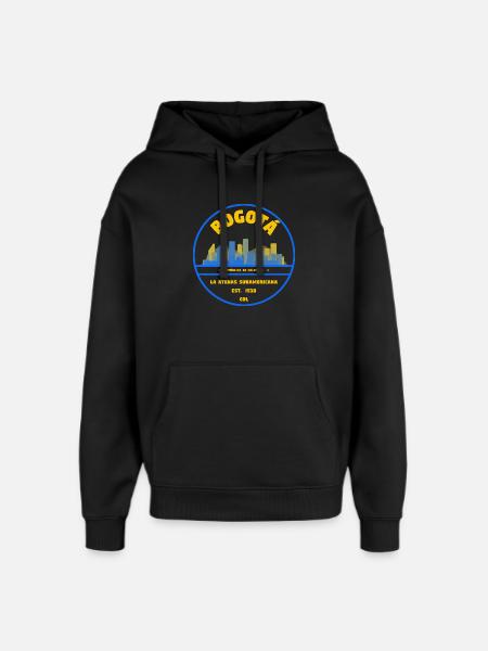 Bogotá Skyline Emblem - Oversized Unisex Hoodie by Stanley/Stella - black
