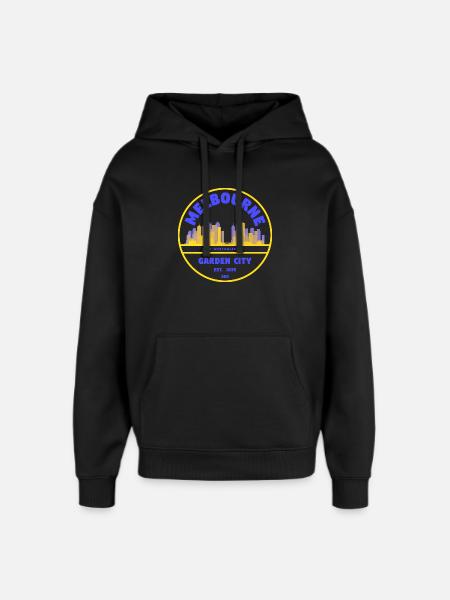 Melbourne Gartenstadt Skyline - Oversized Unisex Hoodie von Stanley/Stella - Schwarz