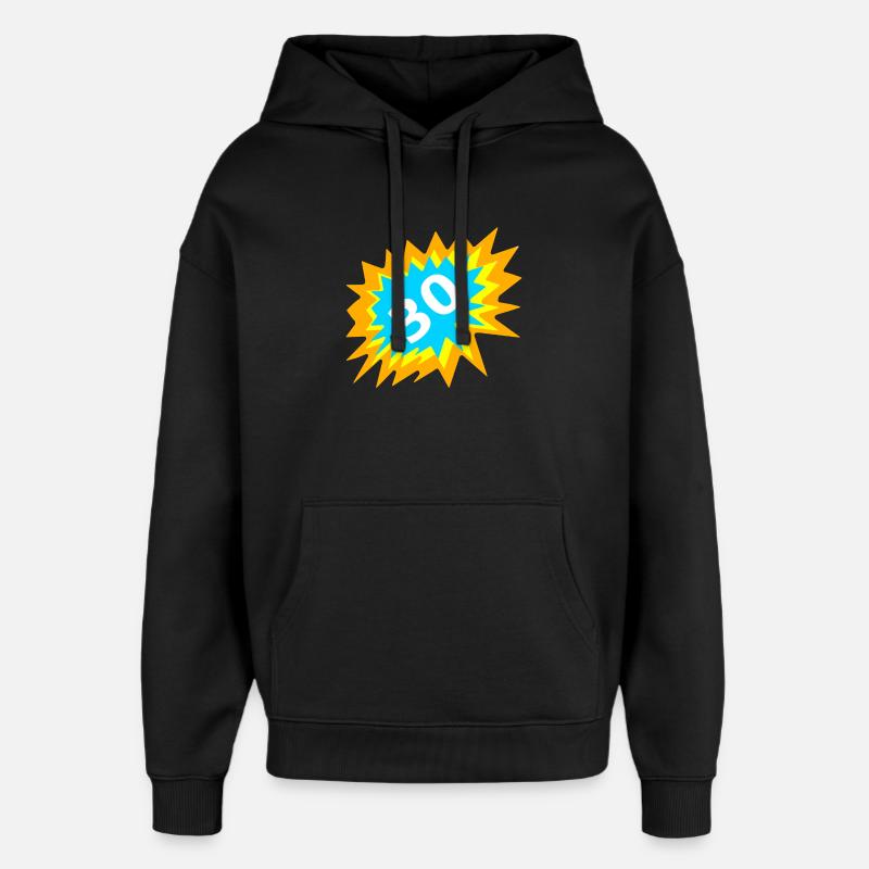 feiern, 30 bunt - Oversized Unisex Hoodie von Stanley/Stella - Schwarz