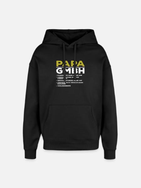 Papa GmbH – Fahrdienst und Lebensberatung - Oversized Unisex Hoodie von Stanley/Stella - Schwarz