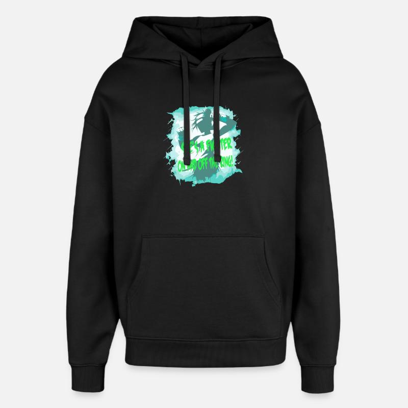 Combattante C’est une combattante - Sweat à capuche unisexe Stanley/Stella Oversized - noir