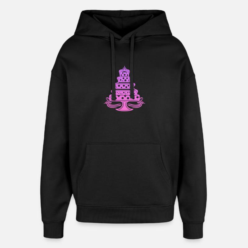 Gâteau, gâteau, cuisson - Sweat à capuche unisexe Stanley/Stella Oversized - noir