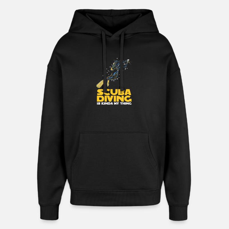 Scuba Diver Tauchlehrer Design - Oversized Unisex Hoodie von Stanley/Stella - Schwarz