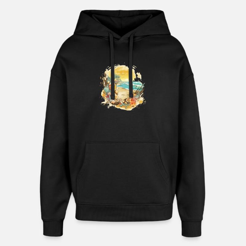 Beach Dream - Oversized Unisex Hoodie by Stanley/Stella - black