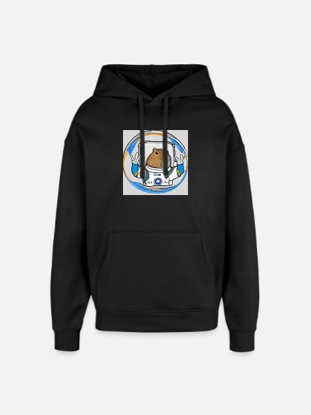 Astro caps - Oversized Unisex Hoodie by Stanley/Stella - black