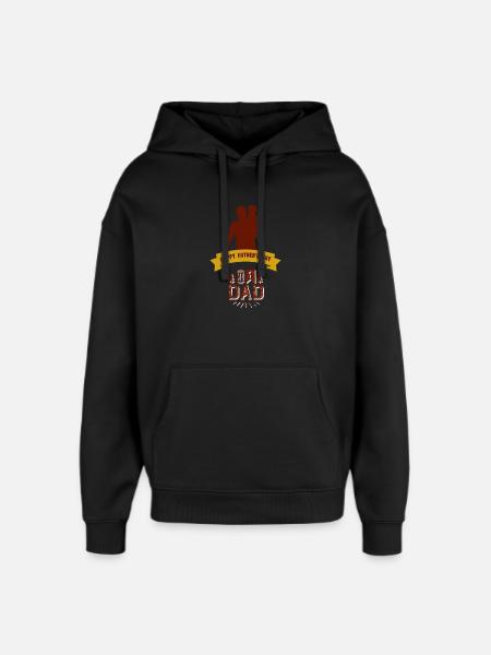 Gave fars dag - far er den bedste / mænds dag - Hættetrøje unisex Stanley/Stella Oversized - sort