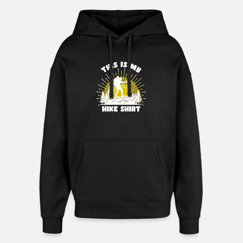 Bergsteigen Wanderer Wandern Bergwandern Statement - Oversized Unisex Hoodie von Stanley/Stella - Schwarz