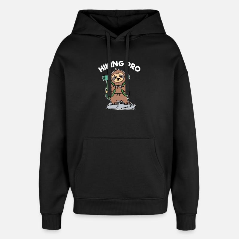 Wandern Wanderer Wanderung Statement Wanderwege - Oversized Unisex Hoodie von Stanley/Stella - Schwarz