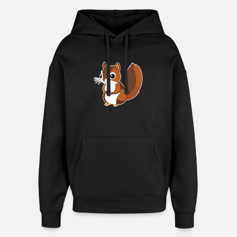 Eichhörnchen - Oversized Unisex Hoodie von Stanley/Stella - Schwarz