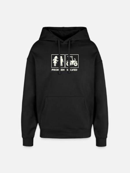 Traktor Statement Nutzfahrzeug Fahrzeug Ackerbau - Oversized Unisex Hoodie von Stanley/Stella - Schwarz