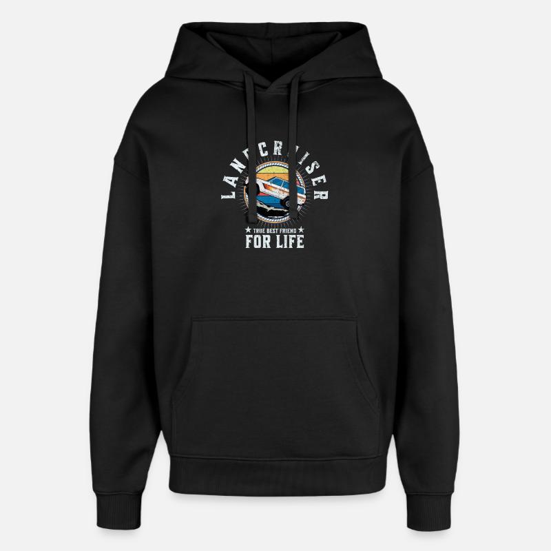 Landcruiser Retro Life - Sweat à capuche unisexe Stanley/Stella Oversized - noir
