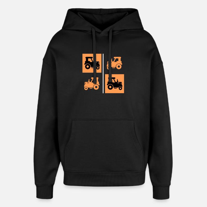 Ackerbau Landwirtschaft Schlepper Traktor Bauer - Oversized Unisex Hoodie von Stanley/Stella - Schwarz