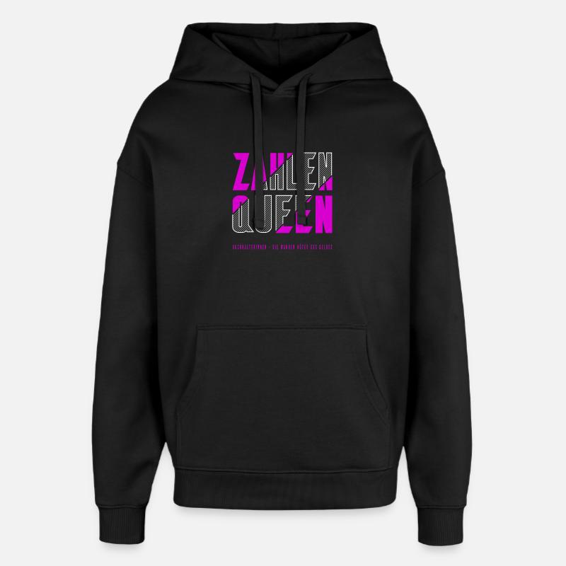 Zahlen Queen - Oversized Unisex Hoodie von Stanley/Stella - Schwarz