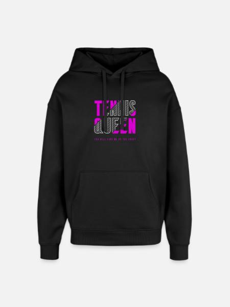 Tennis Queen - Oversized Unisex Hoodie by Stanley/Stella - black