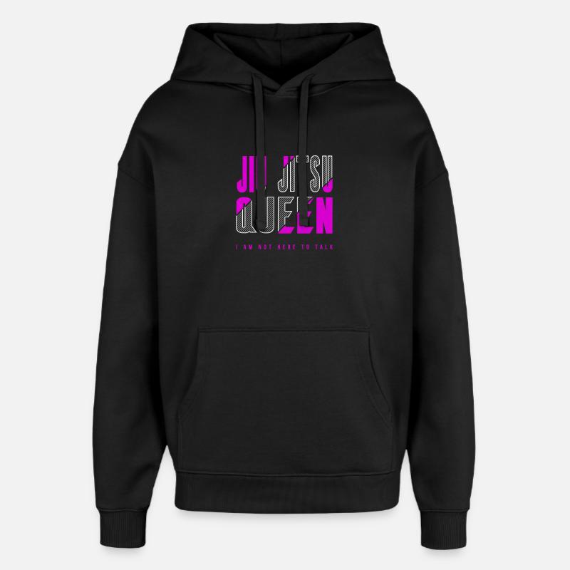 Reine du Jiu Jitsu - Sweat à capuche unisexe Stanley/Stella Oversized - noir