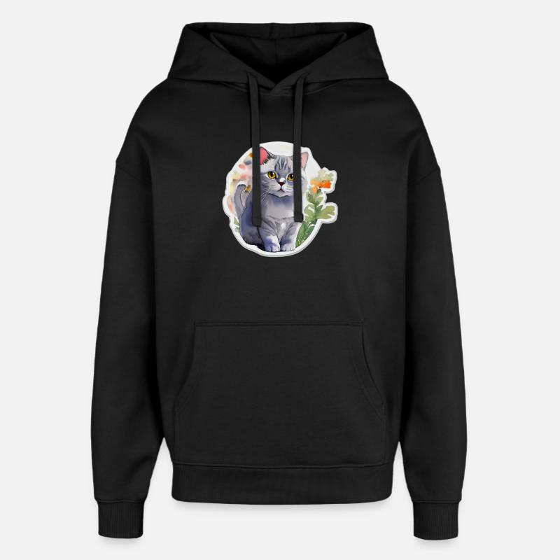 Britisch Kurzhaar - Oversized Unisex Hoodie von Stanley/Stella - Schwarz