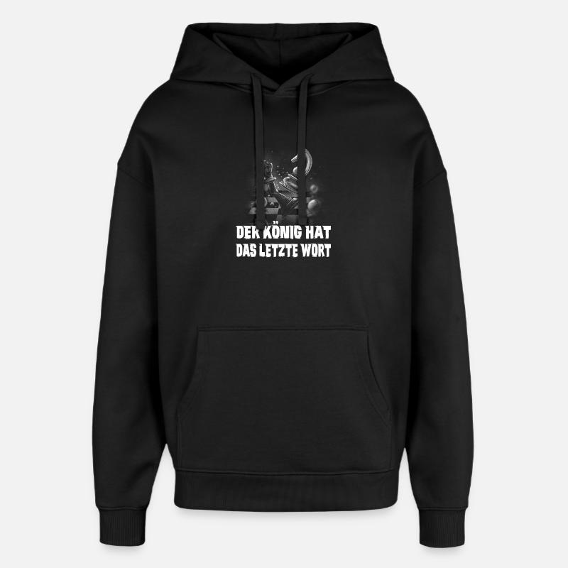 Schach Design - Oversized Unisex Hoodie von Stanley/Stella - Schwarz