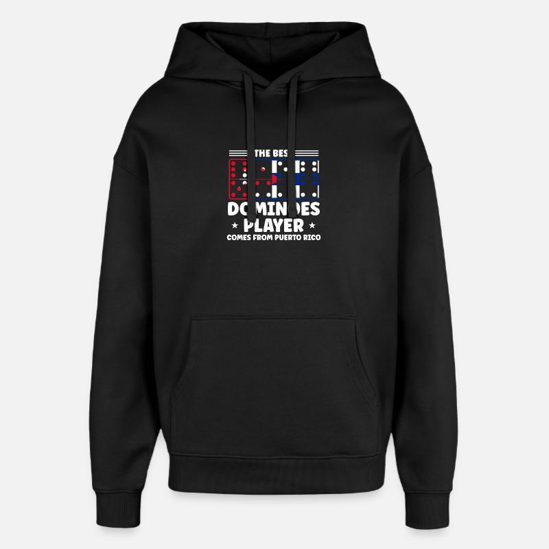 Conception de domino - Sweat à capuche unisexe Stanley/Stella Oversized - noir