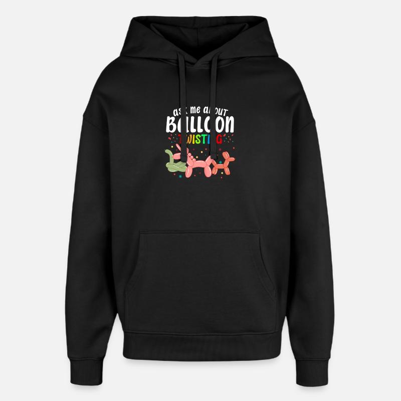 Ballon Twisting Design - Oversized Unisex Hoodie von Stanley/Stella - Schwarz