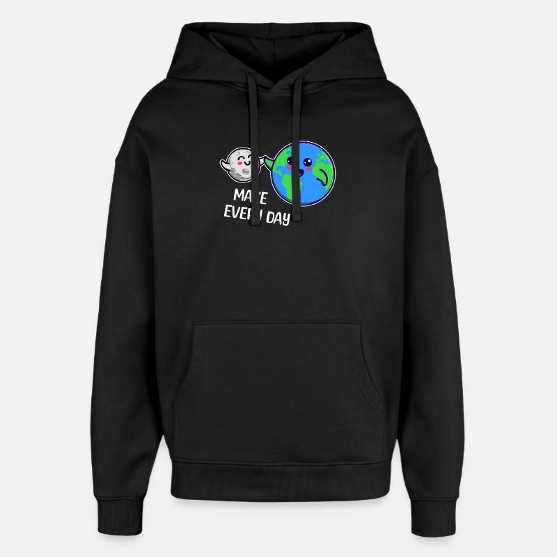 Mutter Erde Statement Umweltfreundlich Umwelt - Oversized Unisex Hoodie von Stanley/Stella - Schwarz