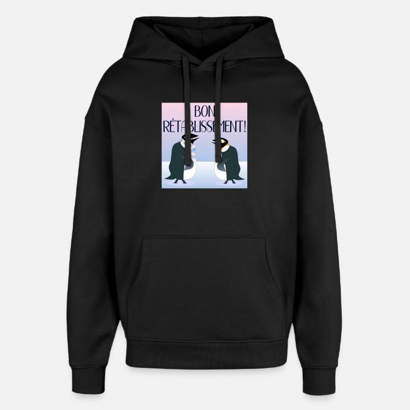 Bon rétablissement ENFANTS - Sweat à capuche unisexe Stanley/Stella Oversized - noir